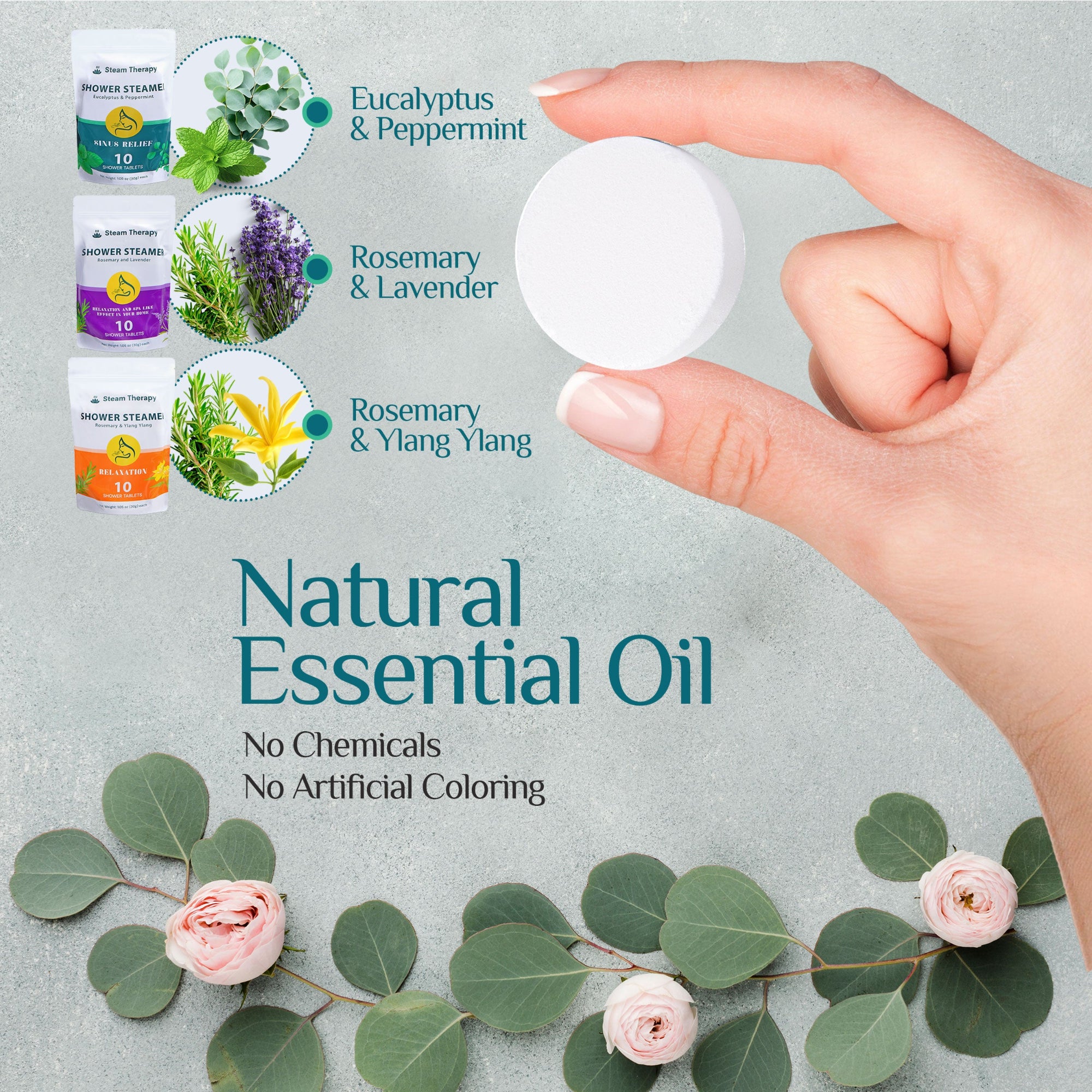 Rosemary and Ylang Ylang Shower Steamer
